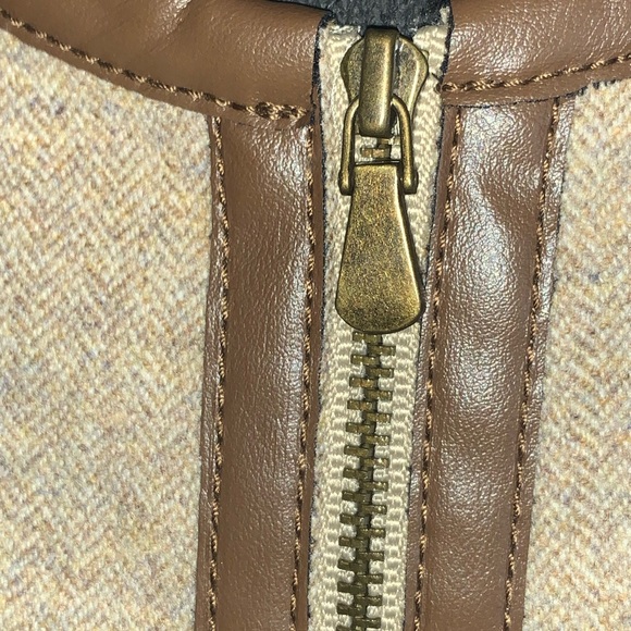 MAGASCHONI wool sheath dress with PU leather trim - Picture 4 of 10